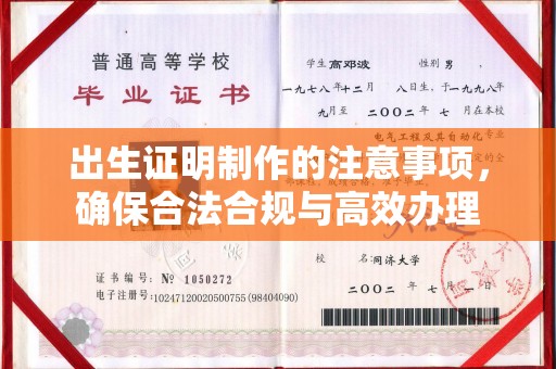当阳出生证明制作的注意事项，确保合法合规与高效办理